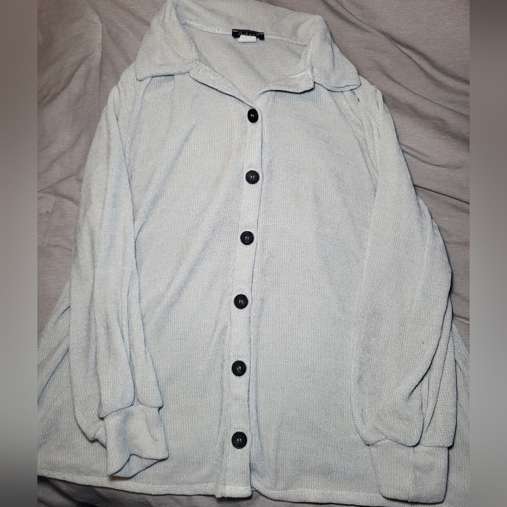 Cream Ribbed Cardigan